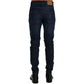 Blue Cotton Slim Fit Jeans