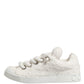 White Faux Shearling Low Top Sneakers  Shoes