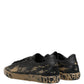 Black Portofino Mud Effect Low Top Sneakers Shoes