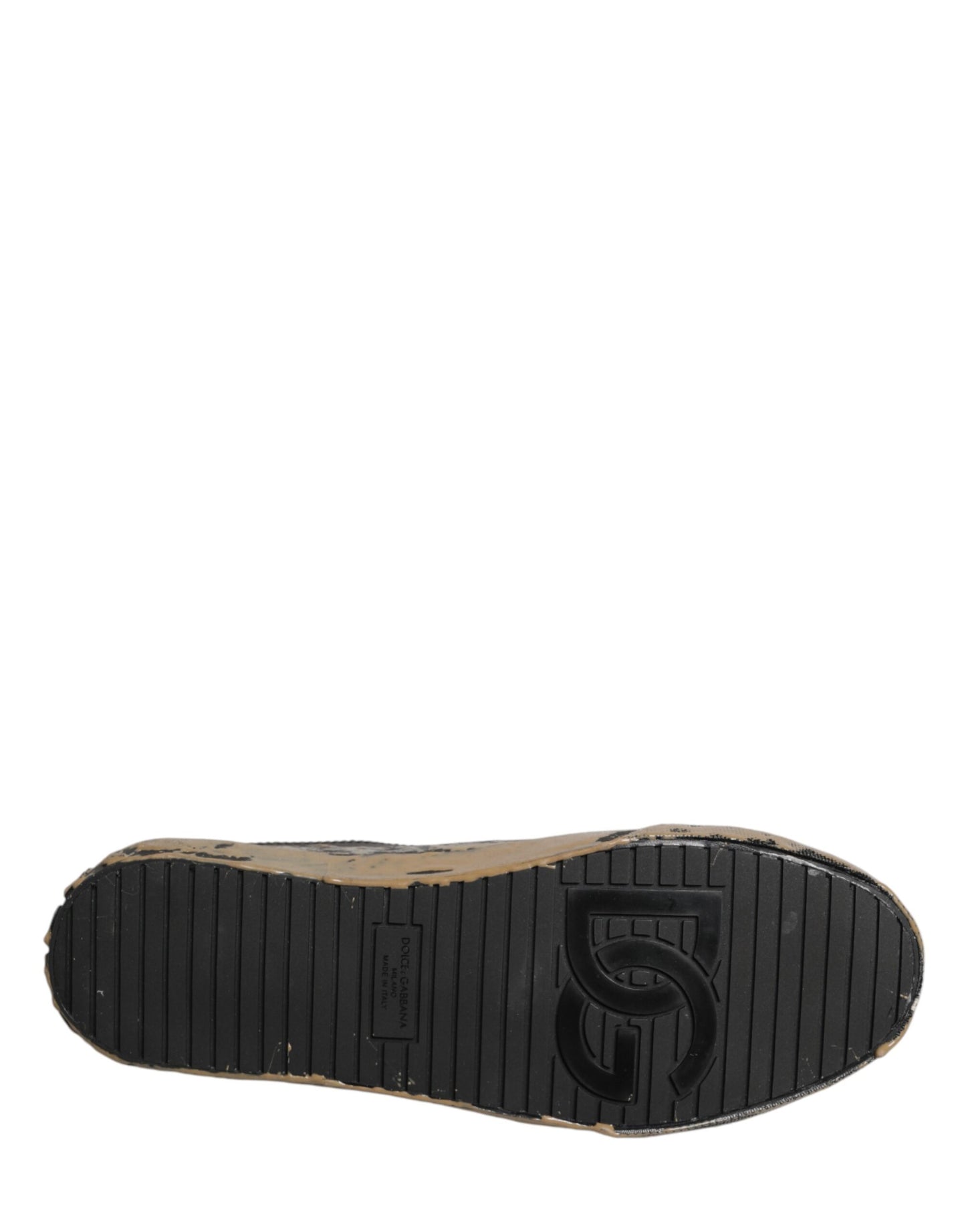 Black Portofino Mud Effect Low Top Sneakers Shoes