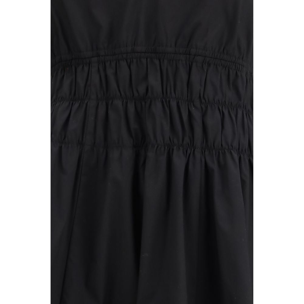 Black Cotton Casual Dress