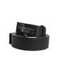 Black Calfskin Regular Belt