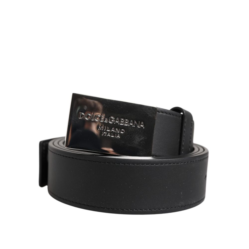 Black Calfskin Regular Belt