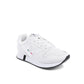 White Artificial Leather Athletic Sneakers