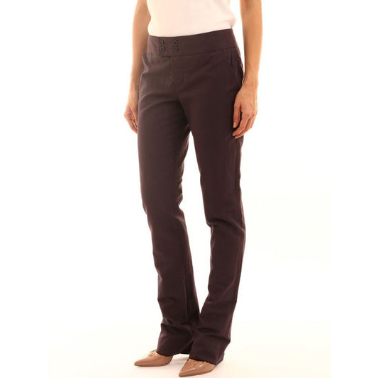 Multicolor Cotton Casual Pants