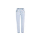 Light Blue Cotton Boyfriend Jeans