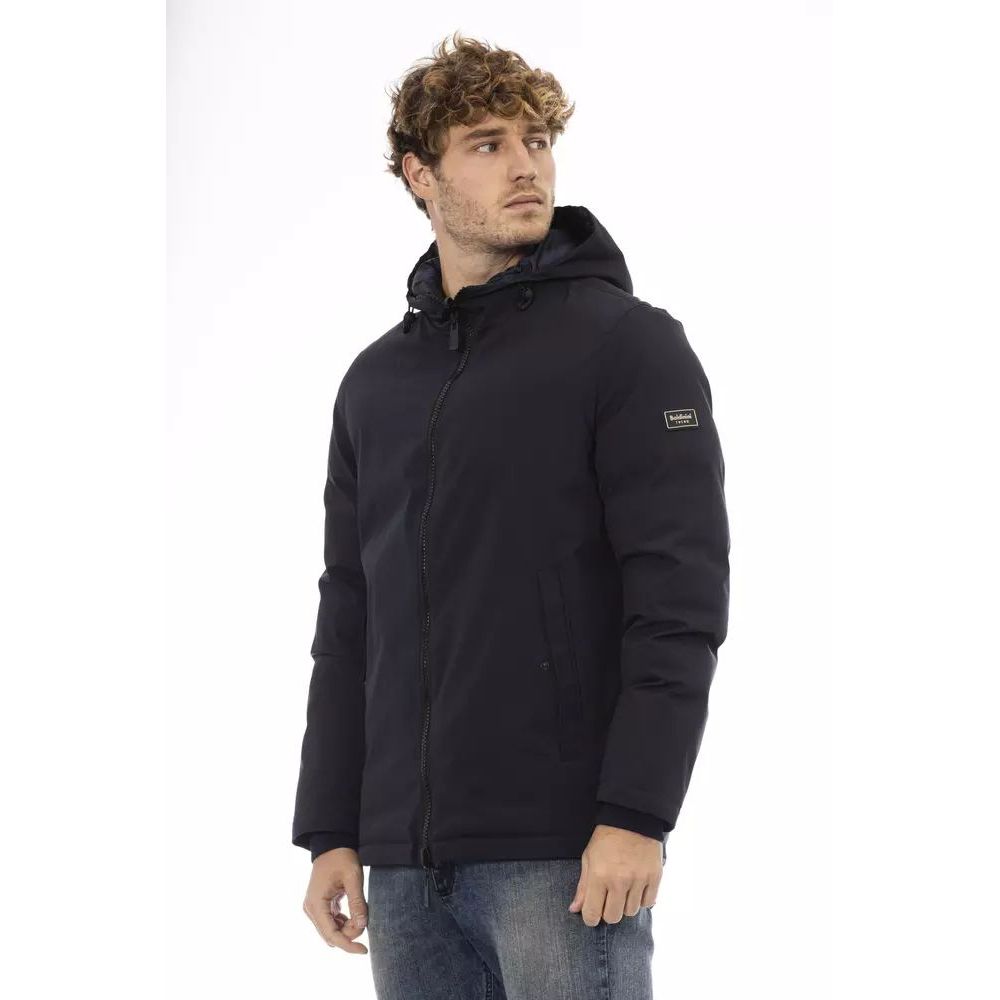 Blue Polyester Shell Jacket