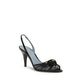 Black Calf Leather Bos Taurus Stiletto Heel Sandals