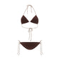 Brown Elastane Bikini