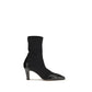 Black Calf Leather Bos Taurus Ankle Boots