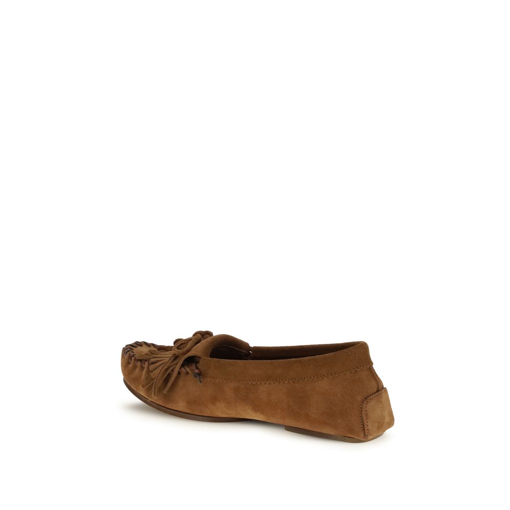 Brown Calf Leather Bos Taurus Slip-On Loafers