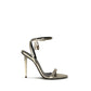 Gold Goatskin Stiletto Heel Sandals