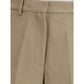 Beige Cotton Cargo Pants