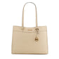 Beige Leather Tote Bag