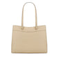 Beige Leather Tote Bag
