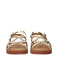 Gold Polyethylene Flat Sandals