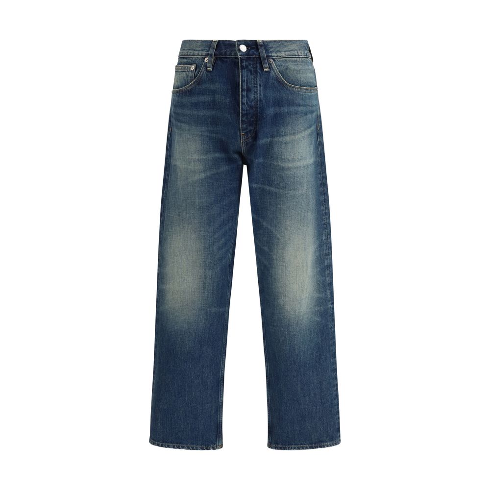 Blue Cotton Relaxed Fit Jeans