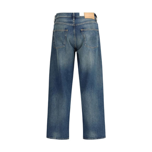 Blue Cotton Relaxed Fit Jeans