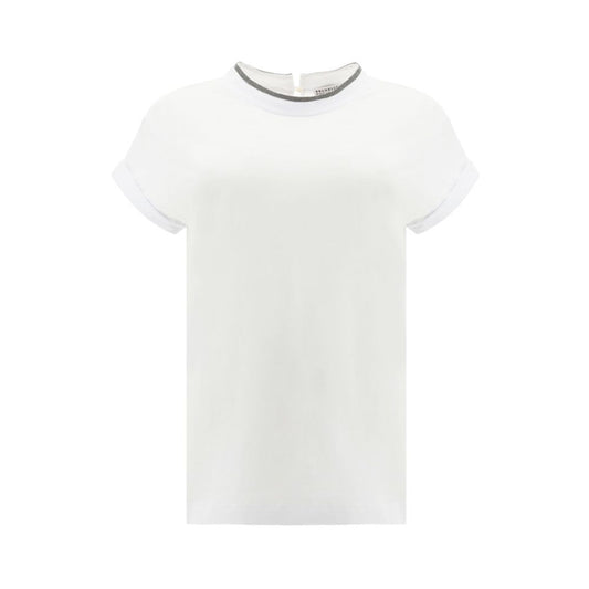 White Elastane T-Shirt