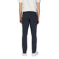 Blue Cotton Skinny Pants