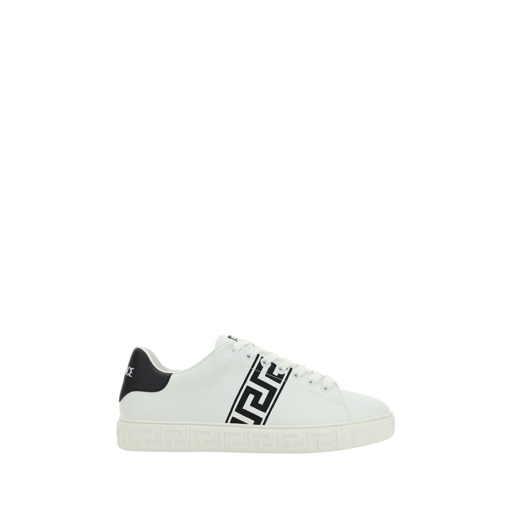 White Calf Leather Bos Taurus Low Top Sneakers
