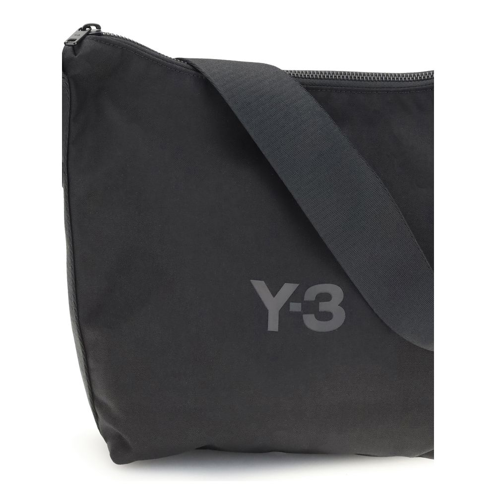 Black Polyester Shoulder Bag