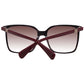 Burgundy Plastic Sunglasses
