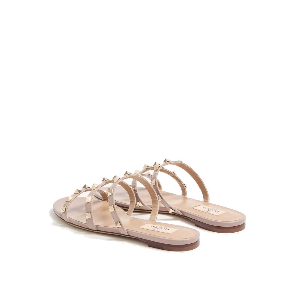 Multicolor Calfskin Strap-On Sandals