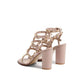 Beige Calfskin Platform Sandals