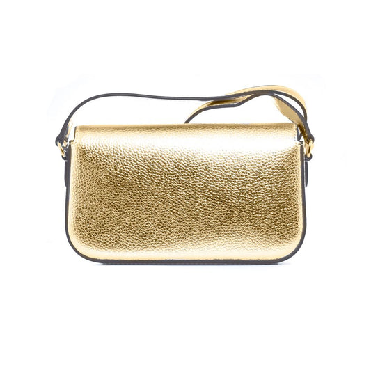 Gold Leather Crossbody Bag