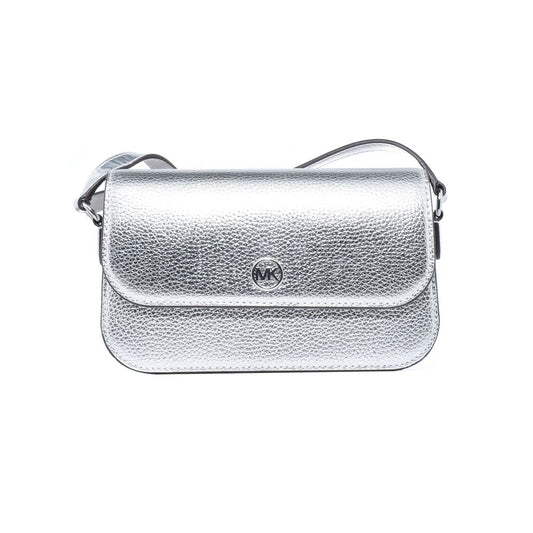 Gray Leather Shoulder Bag