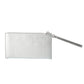 Gray Leather Clutch Bag