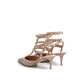 Beige Calfskin Platform Pumps