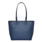 Blue Artificial Leather Tote Bag