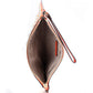 Orange Leather Clutch Bag