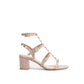 Beige Calfskin Strap-On Sandals