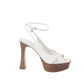 Beige Other Fibres Platform Sandals