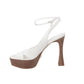 Beige Other Fibres Platform Sandals
