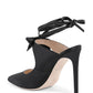 Black Silk Or Polyester High Heel Pumps