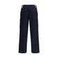 Blue Cotton Cargo Pants