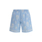 Light Blue Polyamide Bermuda Shorts