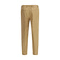 Beige Cotton Casual Pants