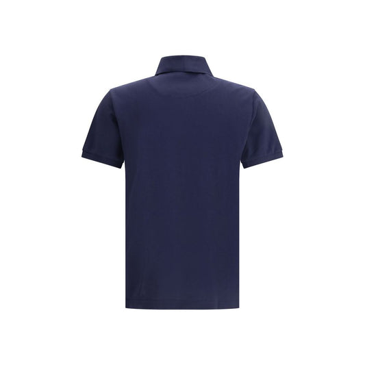 Blue Cotton Polo Shirt