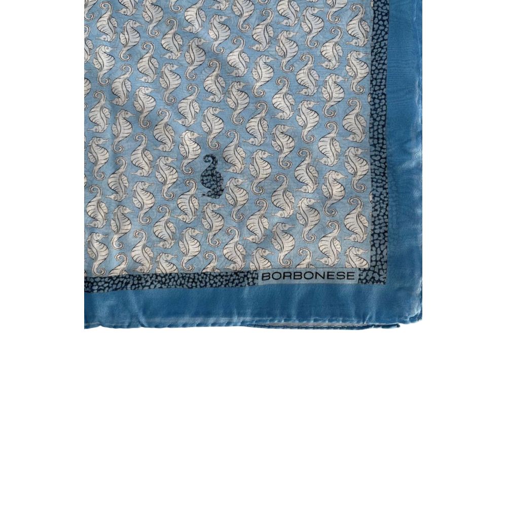 Blue Silk Women Scarf