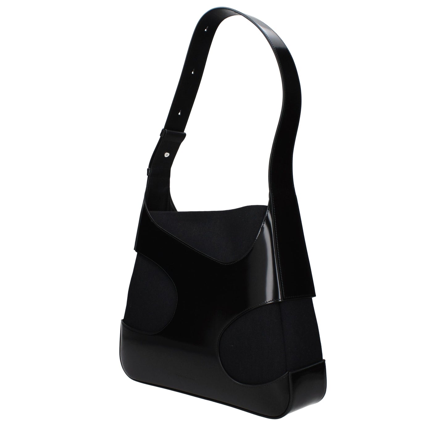 Black Fabric Shoulder Bag