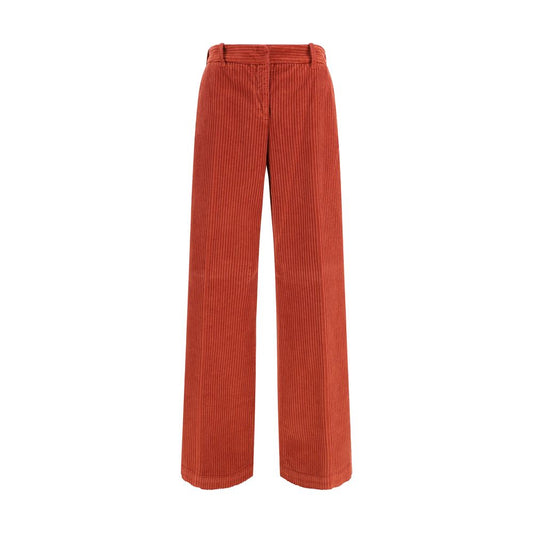 Multicolor Cotton Casual Pants