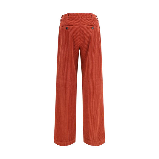 Multicolor Cotton Casual Pants