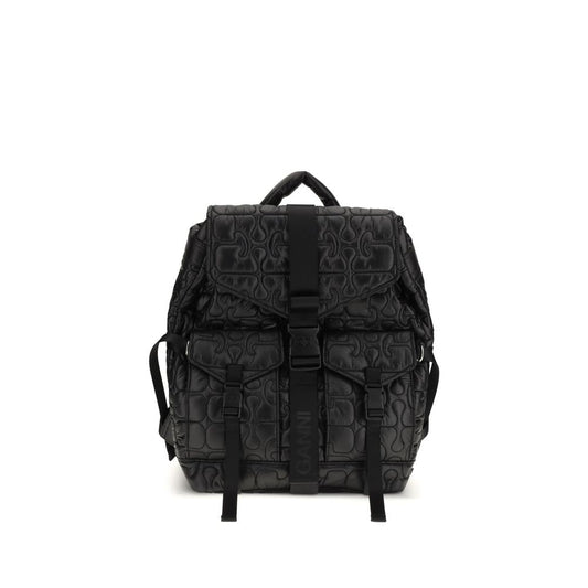 Black Recycled Polyamide Backpack