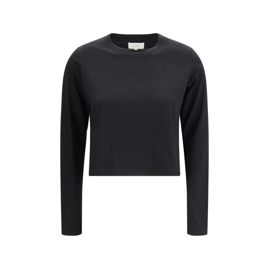 Black Cotton Long Sleeve T-Shirt