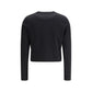 Black Cotton Long Sleeve T-Shirt